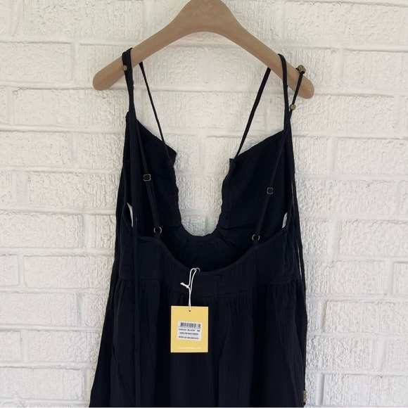 NEW Charlie Holiday Harlow Maxi Dress Gauze XIW6005 Black Medium NWT - Picture 7 of 9